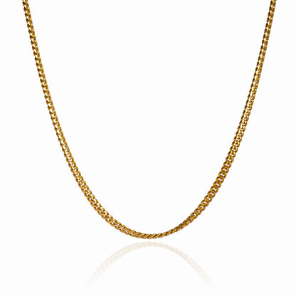Curb Chain Necklace - 18K Gold Plated